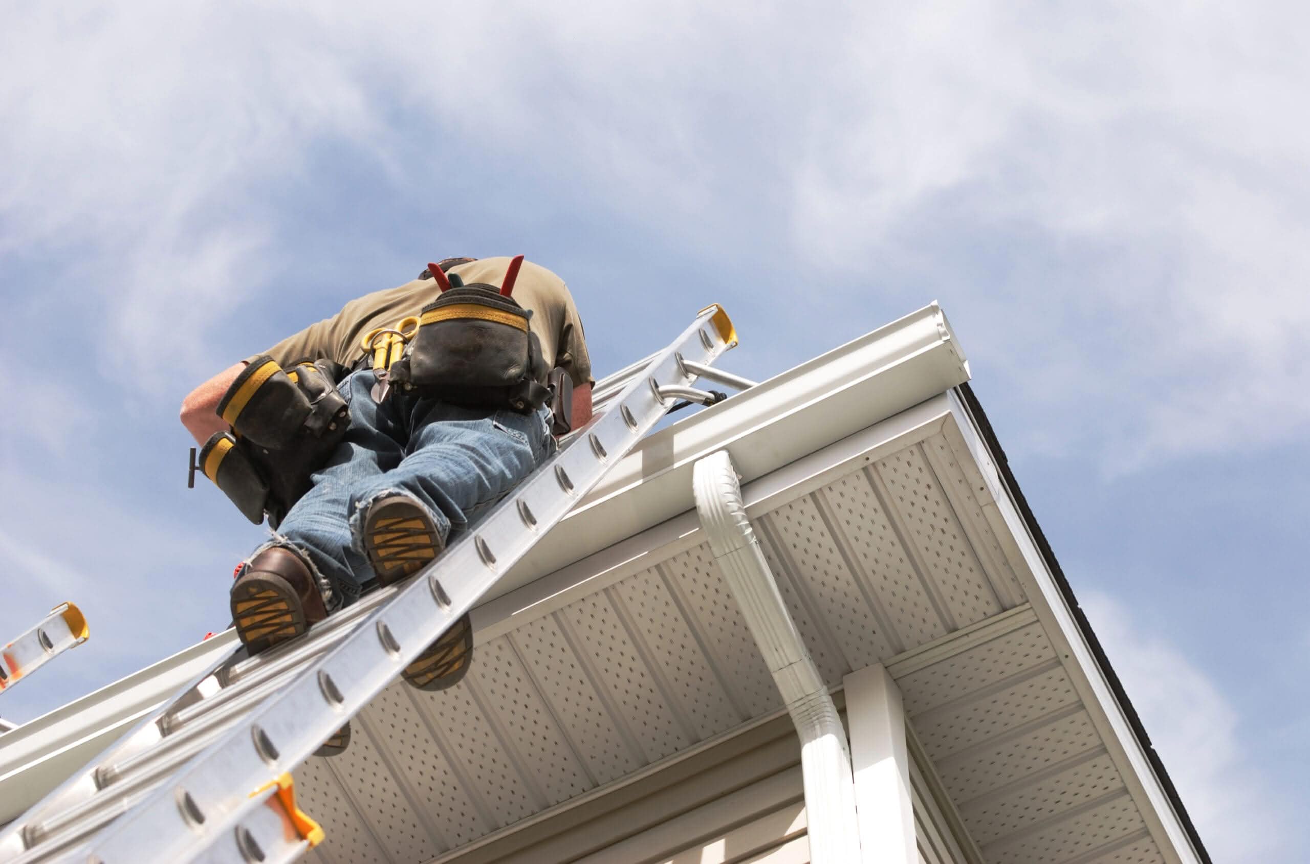 Worker on Ladder